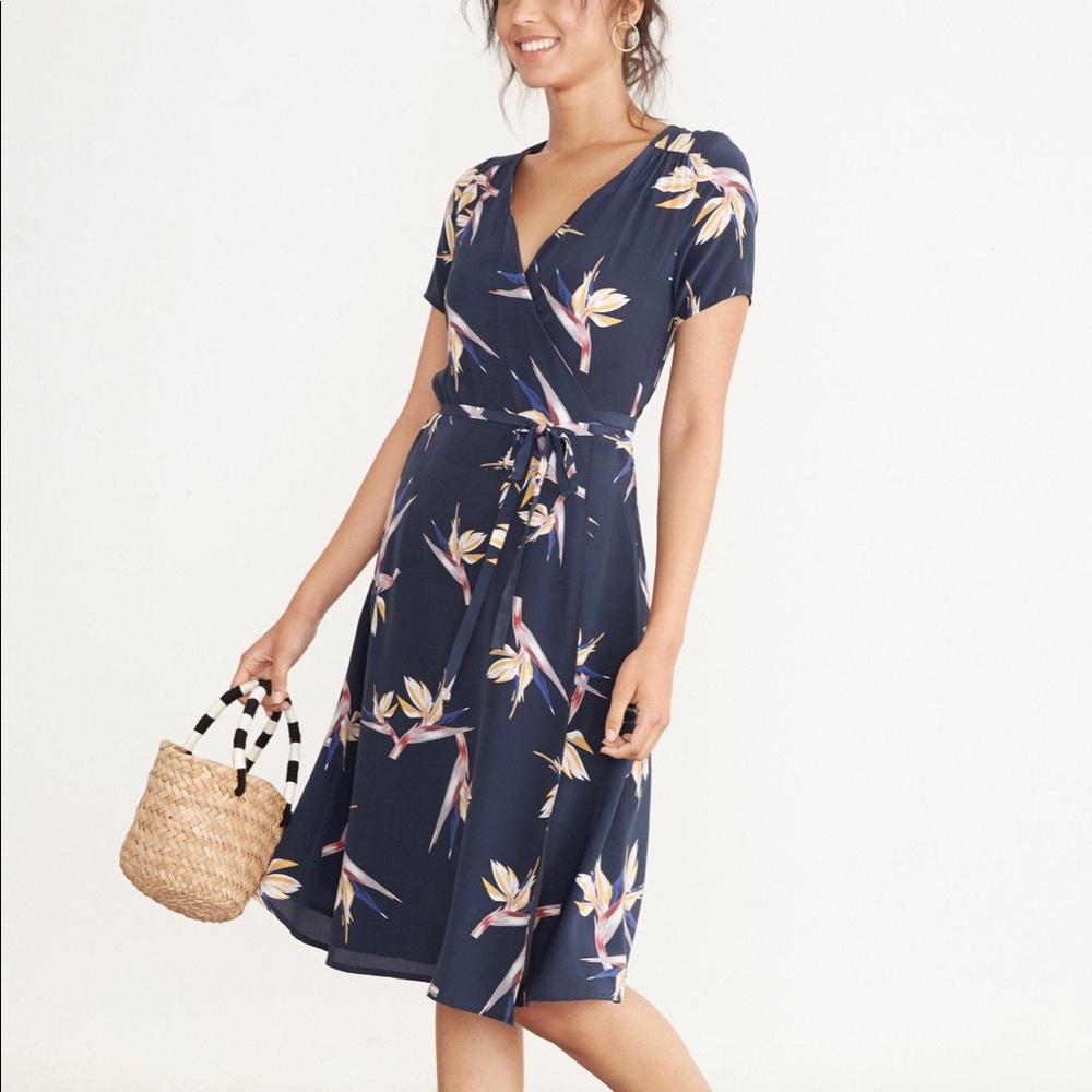 Amour Vert LE Bird of Paradise Wrap Dress XS